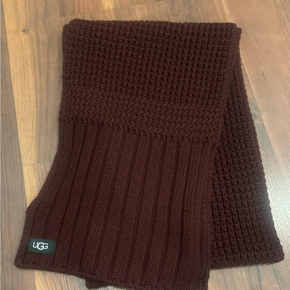 UGG Burgundy Knit Scarf
